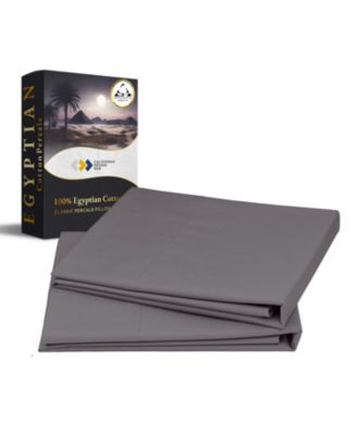 Luxury 100% Egyptian Cotton Percale Pillow Cases King Size Set of 2 - Classic, Lightweight, Soft & Breathable, Fits King Size Pillows