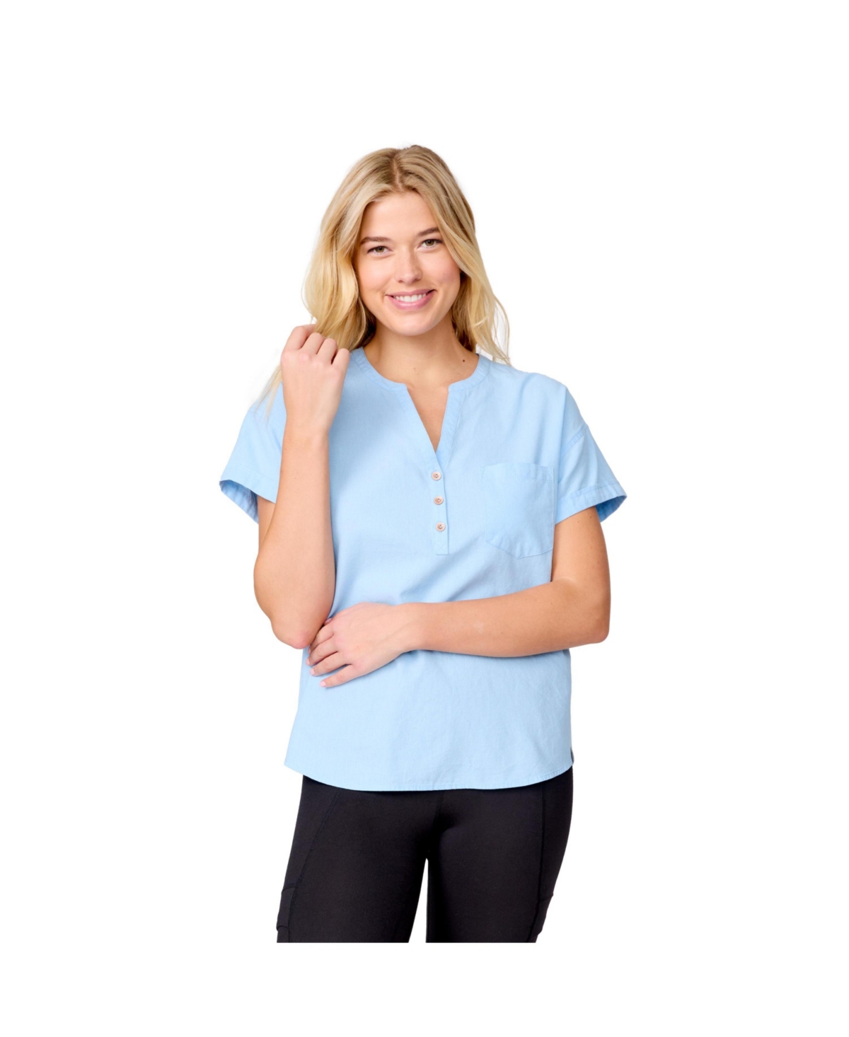 Women's Easy Breezy Shirt - Cameo pink textured stripe