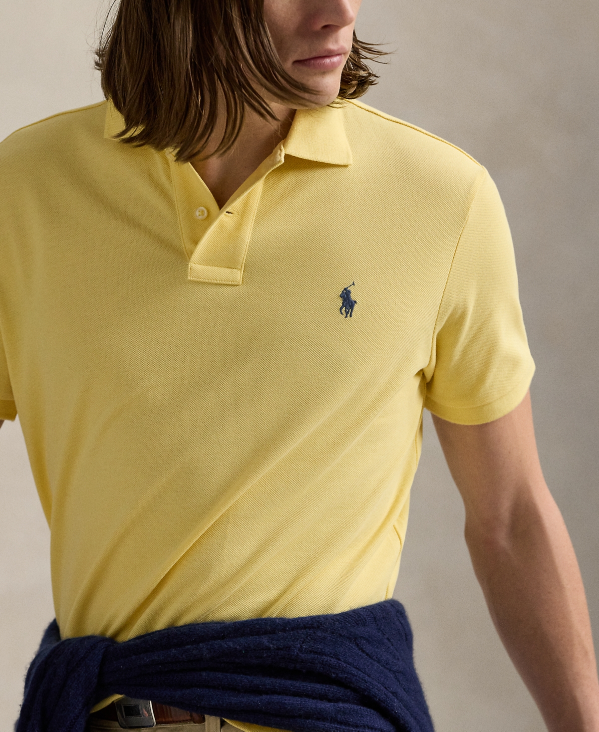Polo Ralph Lauren Custom Slim Fit Mesh Polo Shirt
