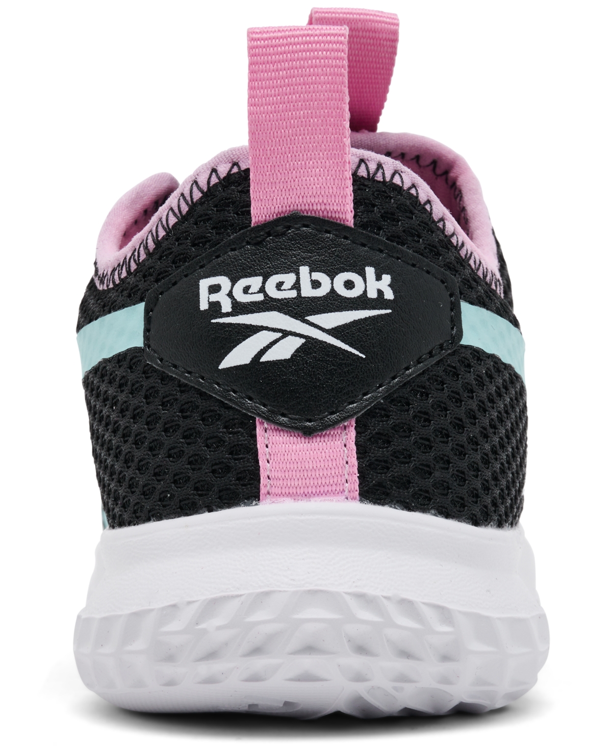 Reebok Little Girls Rush Runner Slip-on Casual Sneakers From Finish Line In Black,aqua