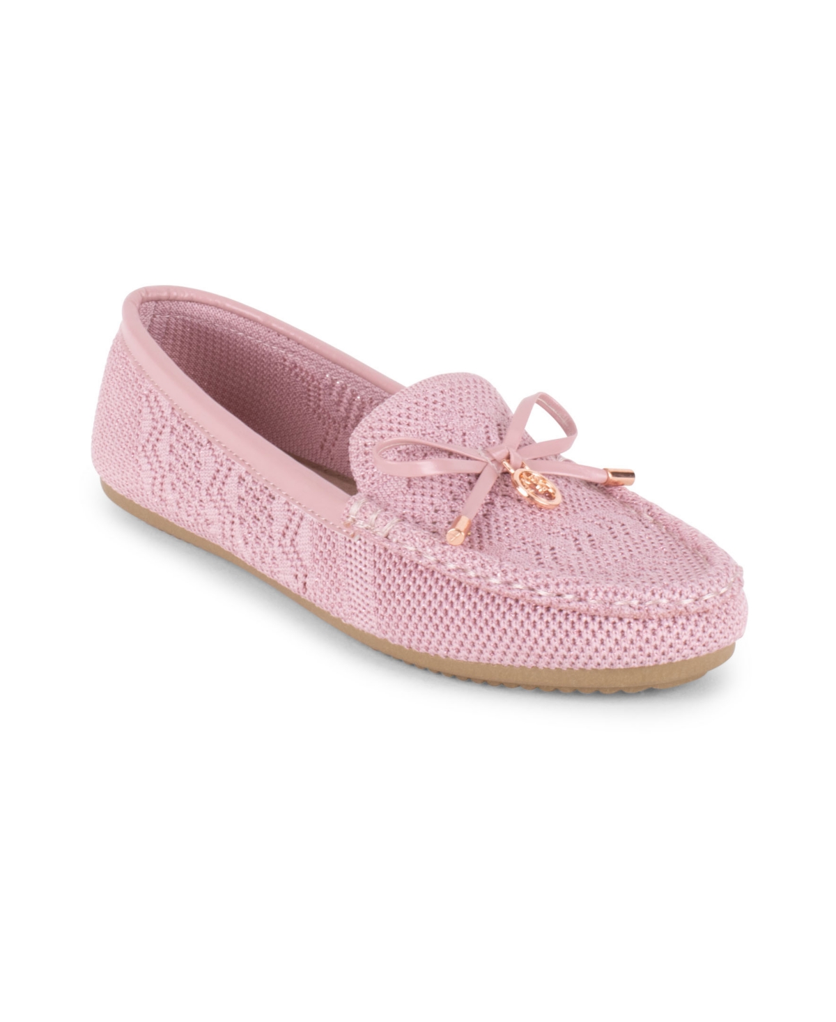 Gloria Vanderbilt Women's Rita Knit Slip On Flats In Blush Lurex