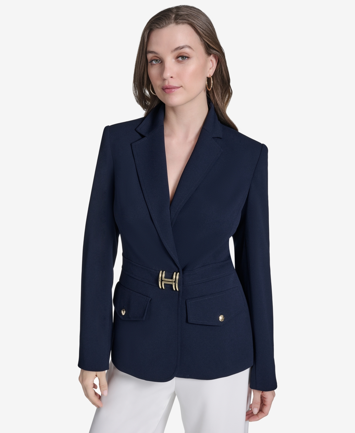 HALSTON WOMEN'S NOTCHED COLLAR BLAZER 