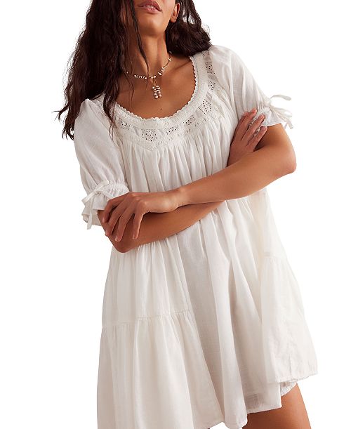 alfani Free People Women's Sandy Shores Babydoll Dress Women's Fashion Shoes & Accessories