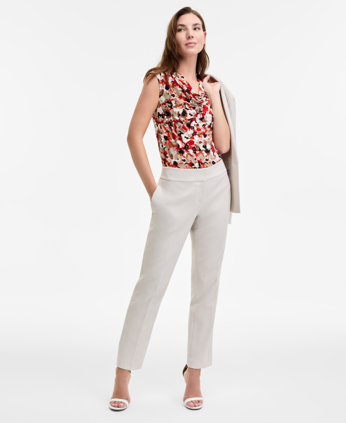 Kasper Women's Stretch Crepe Slim-leg Pants, Regular & Petite