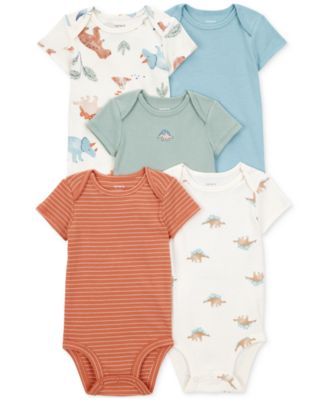 Carter's - Baby Boys 5-Pk. Cotton Short-Sleeve Dinosaur Bodysuits