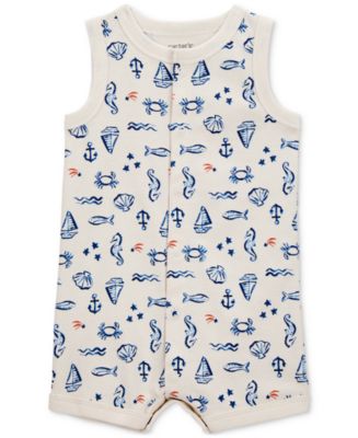 Carter's Baby Boys Snap-Up Cotton Romper - Macy's