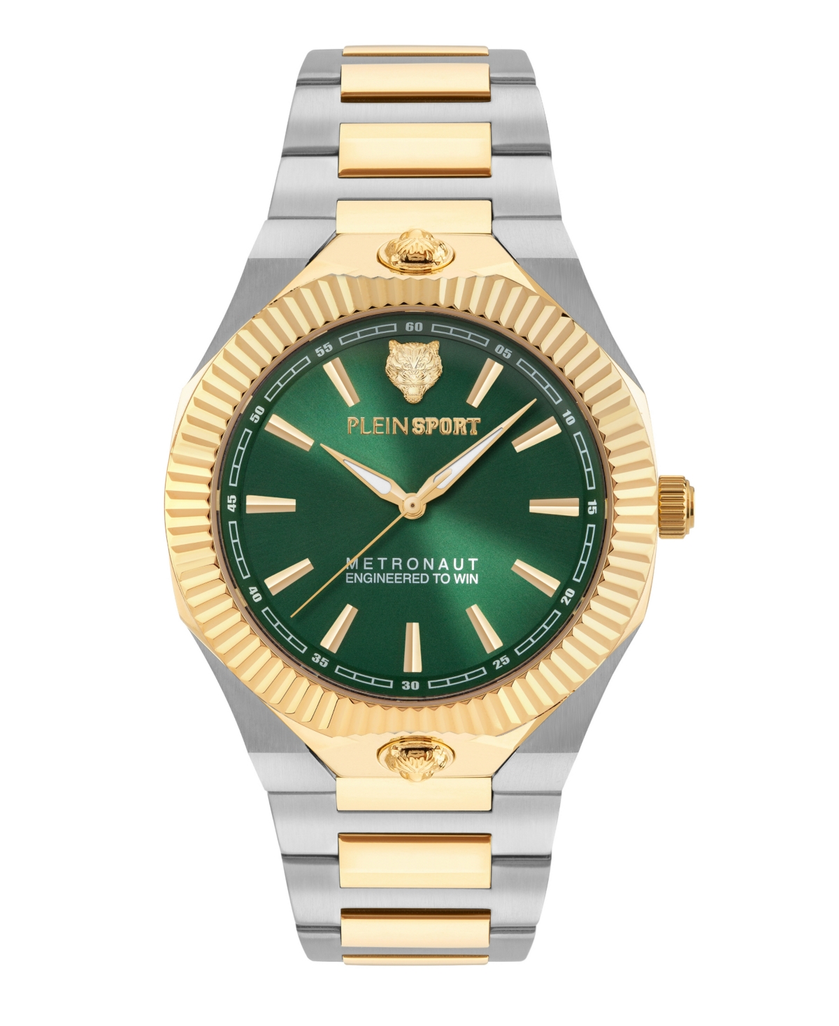 Plein Sport Men's Metronaut Three Hand Quartz Two-Tone Bracelet Watch, 42mm