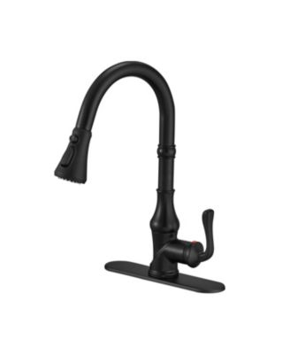 Single-Handle Pull-Down Sprayer and 3 Spray Modes High Arc Kitchen Faucet