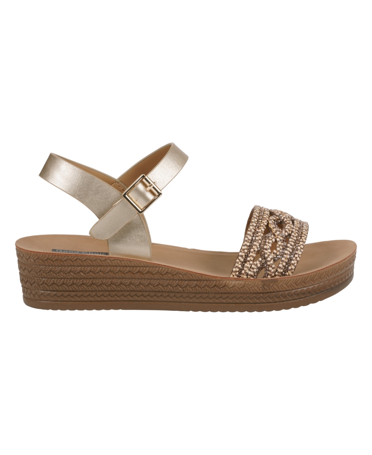 Gc Shoes Women's Fay Embellished Wedge Sandals In Gold