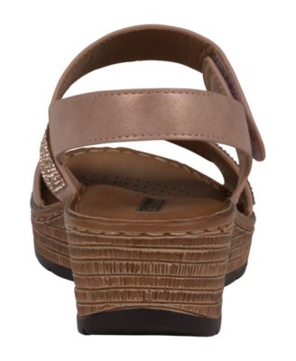 Women's Lux Embellished Wedge Sandals