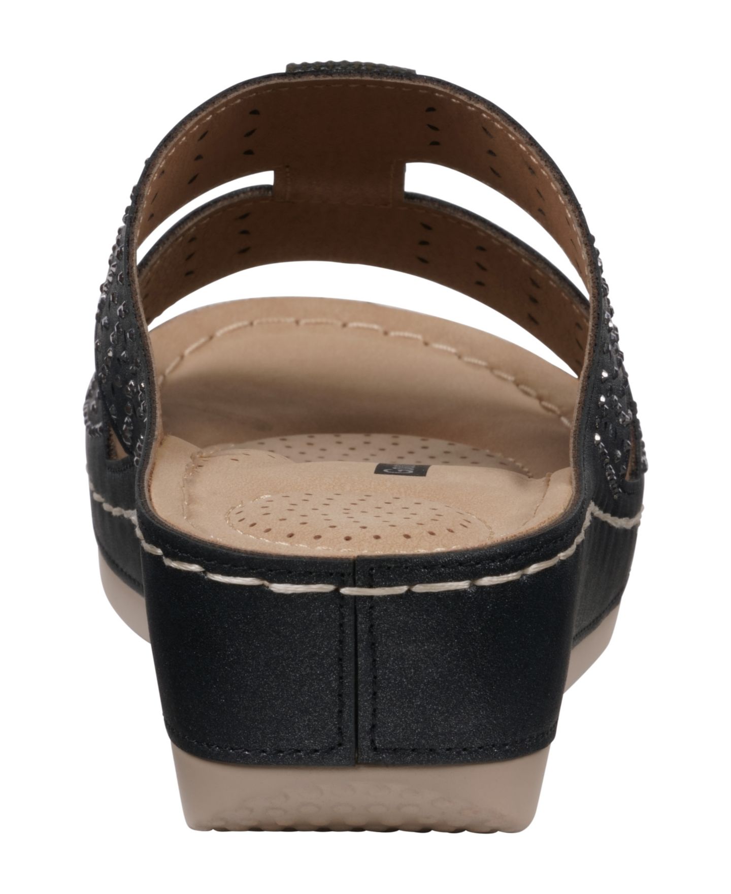 Женские сандалии GC Shoes Carrie Embellished Wedge, цвет: Чёрный — фото 3