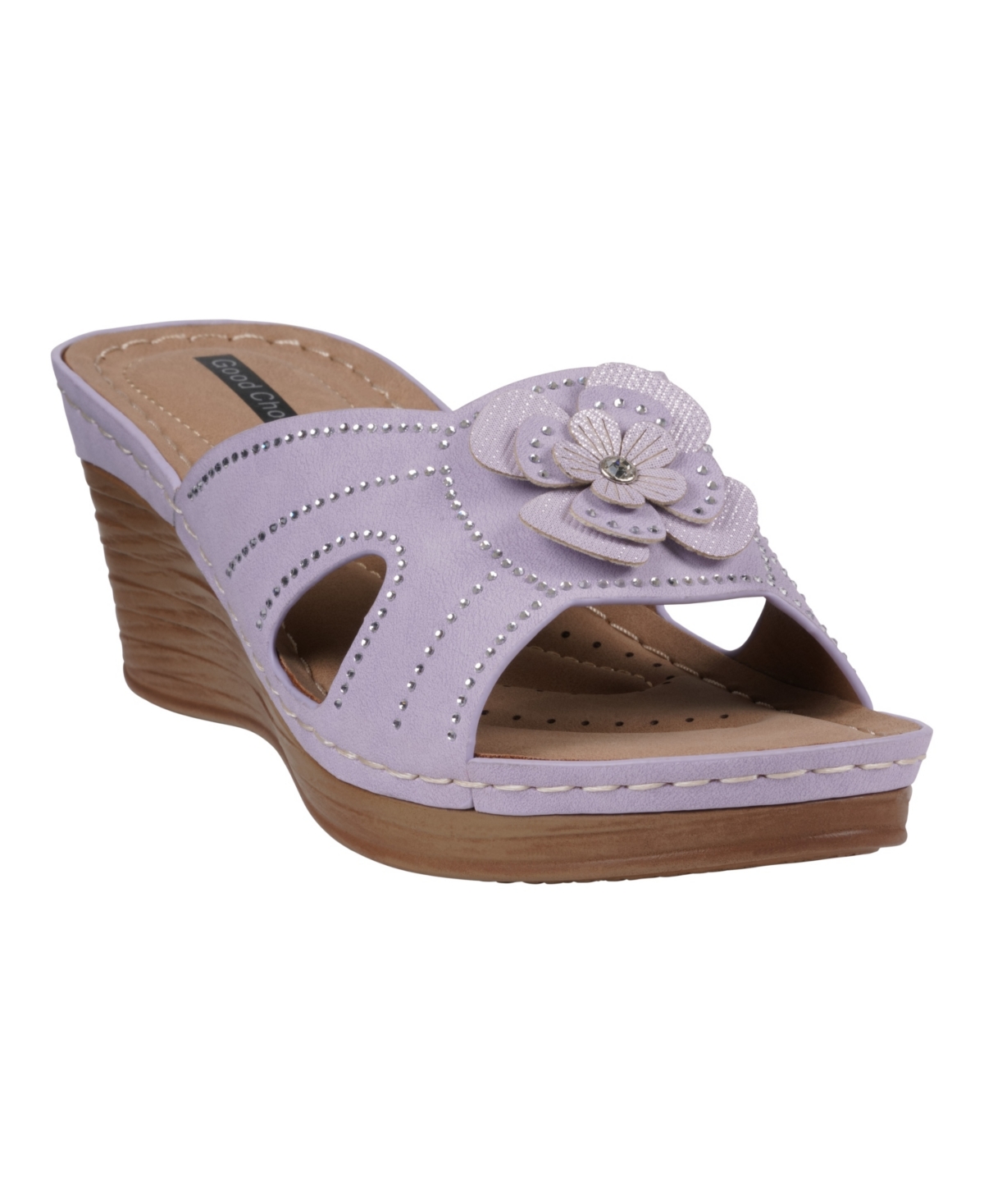 Women's Fiora Floral Wedge Sandals - Lilac