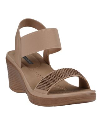 Women's Nia Embellished Elastic Wedge Sandals