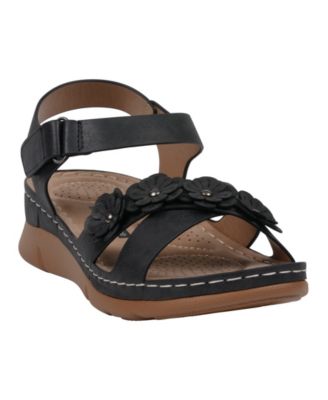 Women's Faye Floral Strappy Flat Sandals