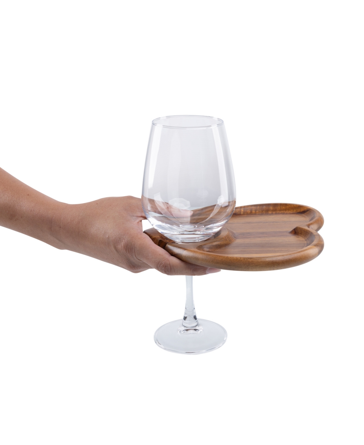 Toscana Heart Shaped Wine Appetizer Plates, Set Of 4 In Brown