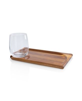 Rectangle Wine Appetizer Plates, Set of 4