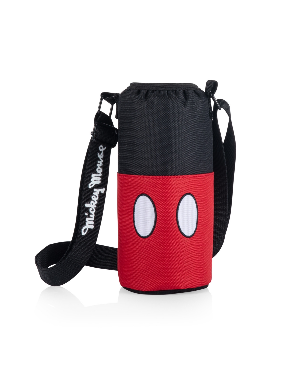 Oniva Disney Mickey Mouse Bottle Cooler Tote Set, 24 Oz. In Black With Red Pattern