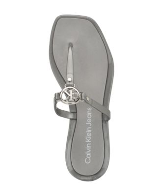 Women's Edhen Logo T-Strap Flat Jelly Sandals