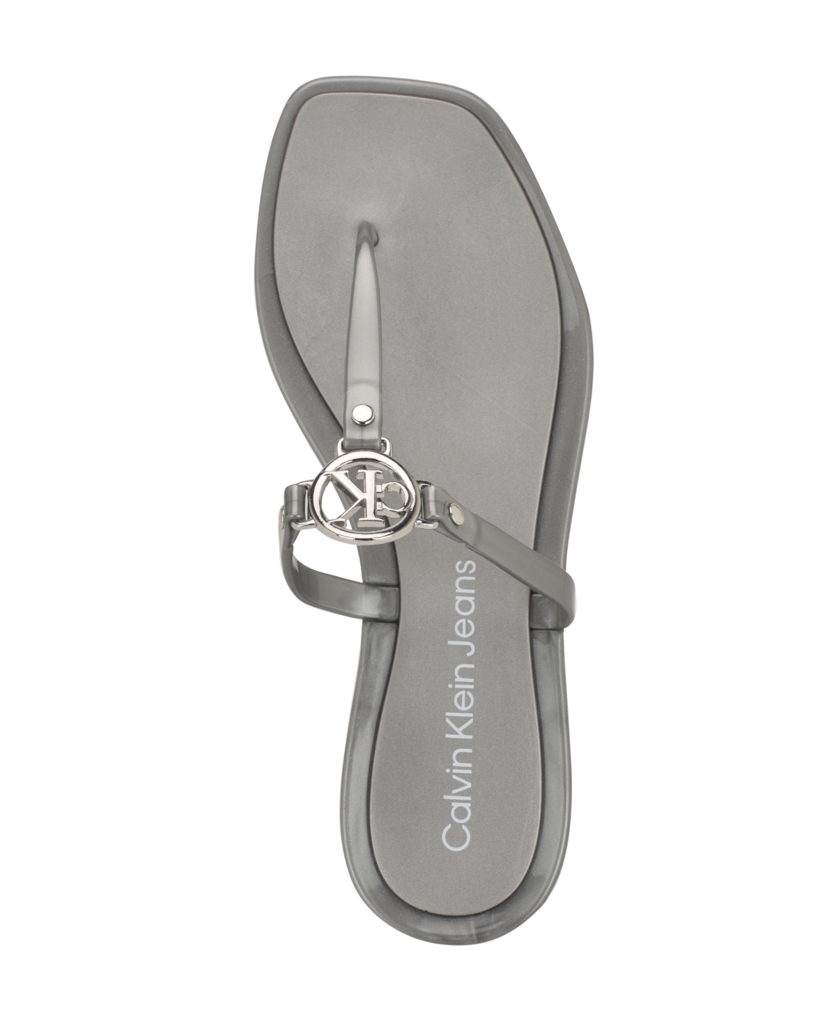 Calvin Klein Edhen Flip Flop In Silver