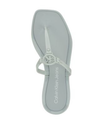 Women's Edhen Logo T-Strap Flat Jelly Sandals