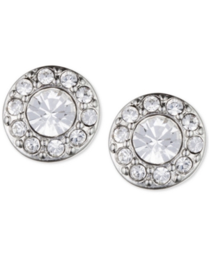 image of Givenchy Small Crystal Pave Stud Earrings