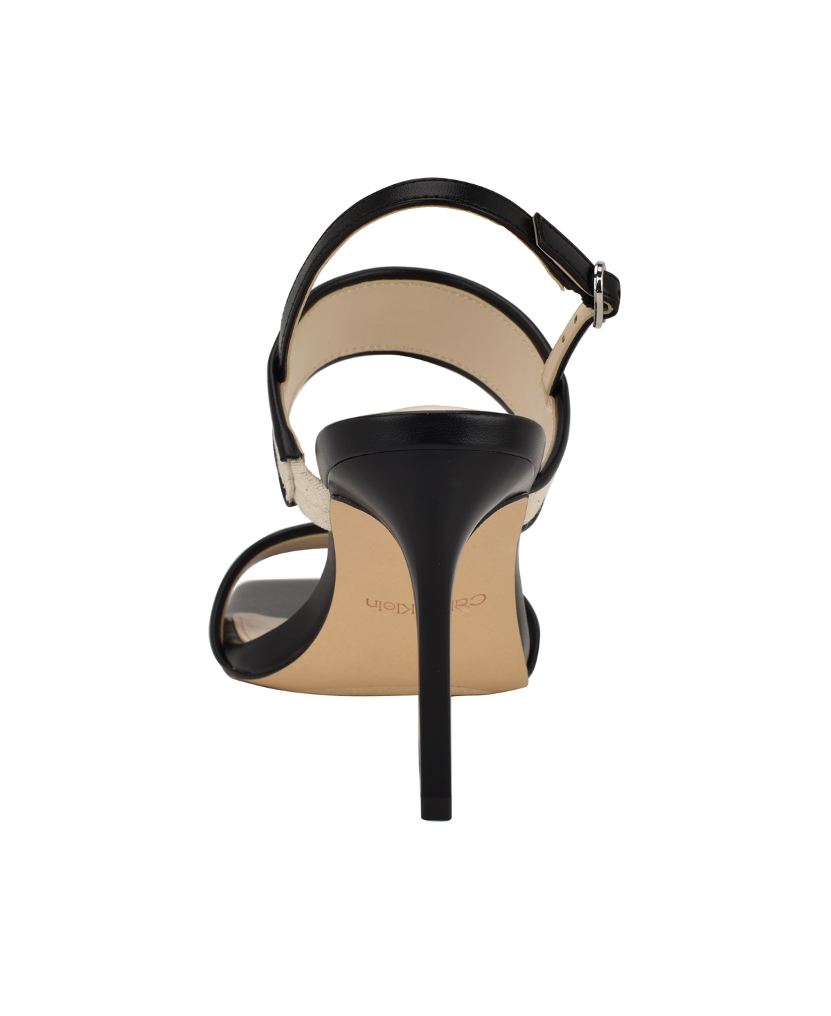 Calvin Klein Amour Slingback Sandal In Natural,black