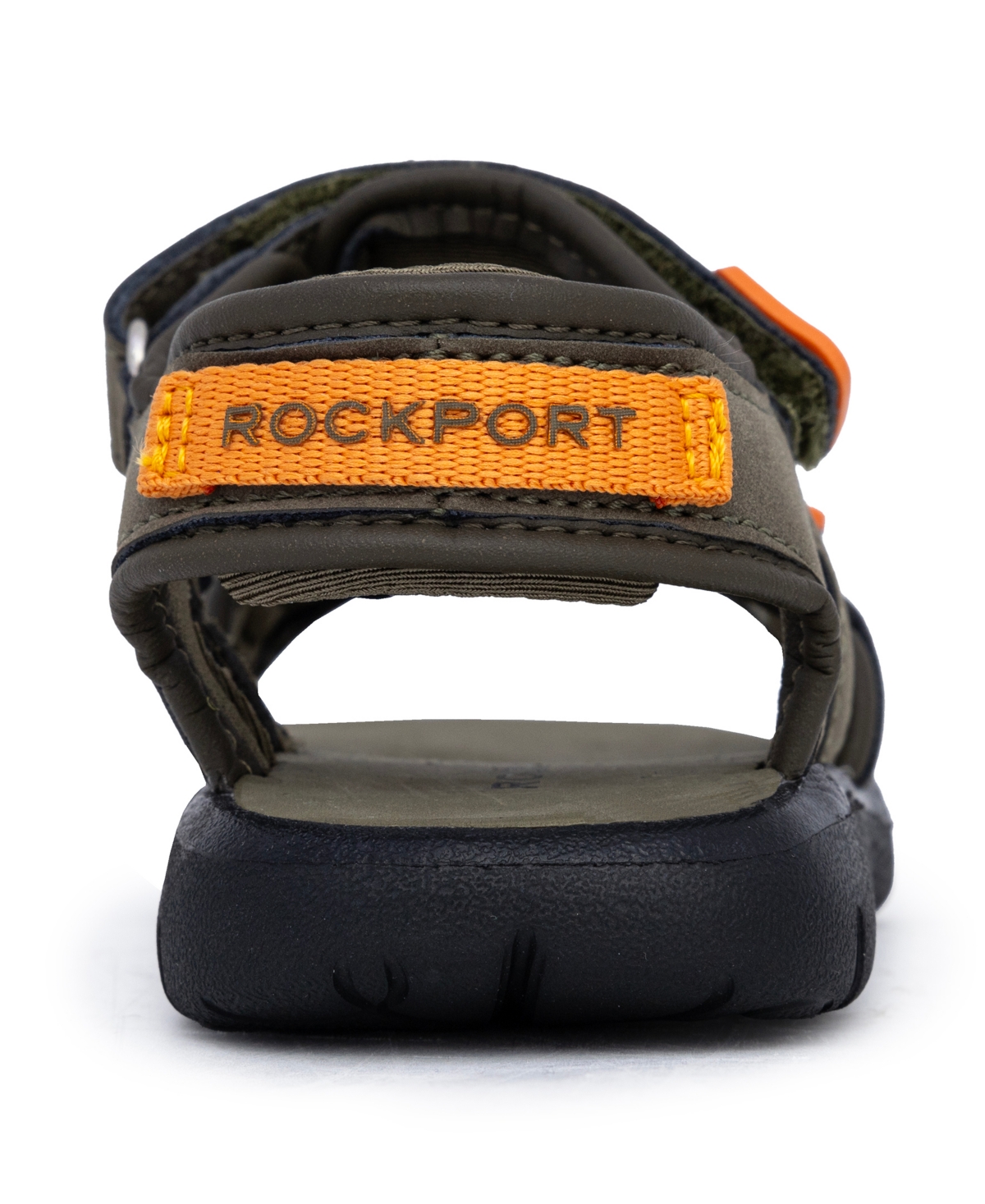 Rockport Toddler And Little Boys Quade Strap Sandals In Olive,orange,black