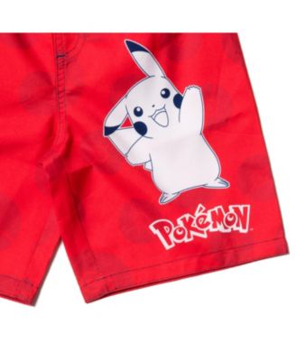 Boys Pikachu Rash Guard and Swim Trunks