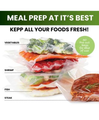 Food Vacuum Sealer Bags with BFA Free Universal Air Vac Sealing Bags 2-Rolls & Pre-Cut Bags