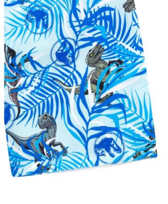 Boys Jurassic World Dinosaur Rash Guard and Swim Trunks Outfit Set to