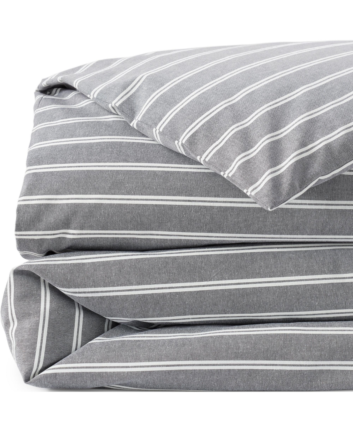 Lands' End Oxford Yarn Dyed Cotton Reversible Duvet Cover