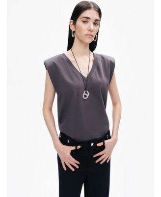 Women's V-Neck Padded T-Shirt