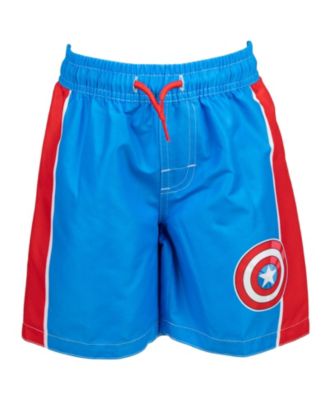 Toddler Boys Marvel Spider-Man Captain America Hulk Iron Man Pullover Rash Guard & Swim Trunks Outfit Set to