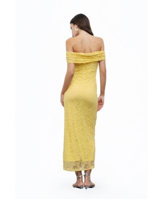 Women's Off-The-Shoulder Lace Detailed Maxi Dress