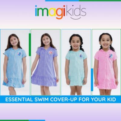 Toddler Girls Disney Loop Terry Cloth Hooded Zip Up Swim Cover