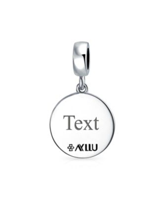 Sterling LGBTQ Rainbow Yin Yang Dangle Charm Bead Disc Tag