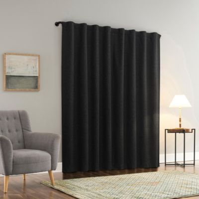 Treviso Linen Blend Magnetic Closure 100% Blackout Back Tab Curtain Panel