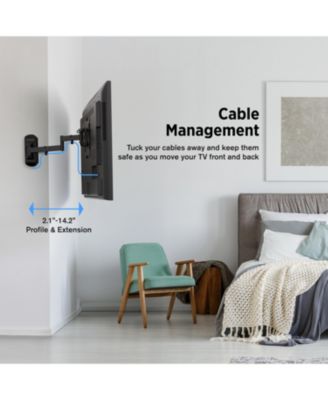 Premium Articulating TV Wall Mount for Heavy Duty TV for 17-42 Inch Flat and Curved TV Screens, Holds Up to 44 lbs Max VESA 200x200