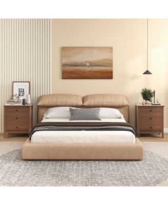 3-Drawer Nightstand with Wooden Finish for Bedroom