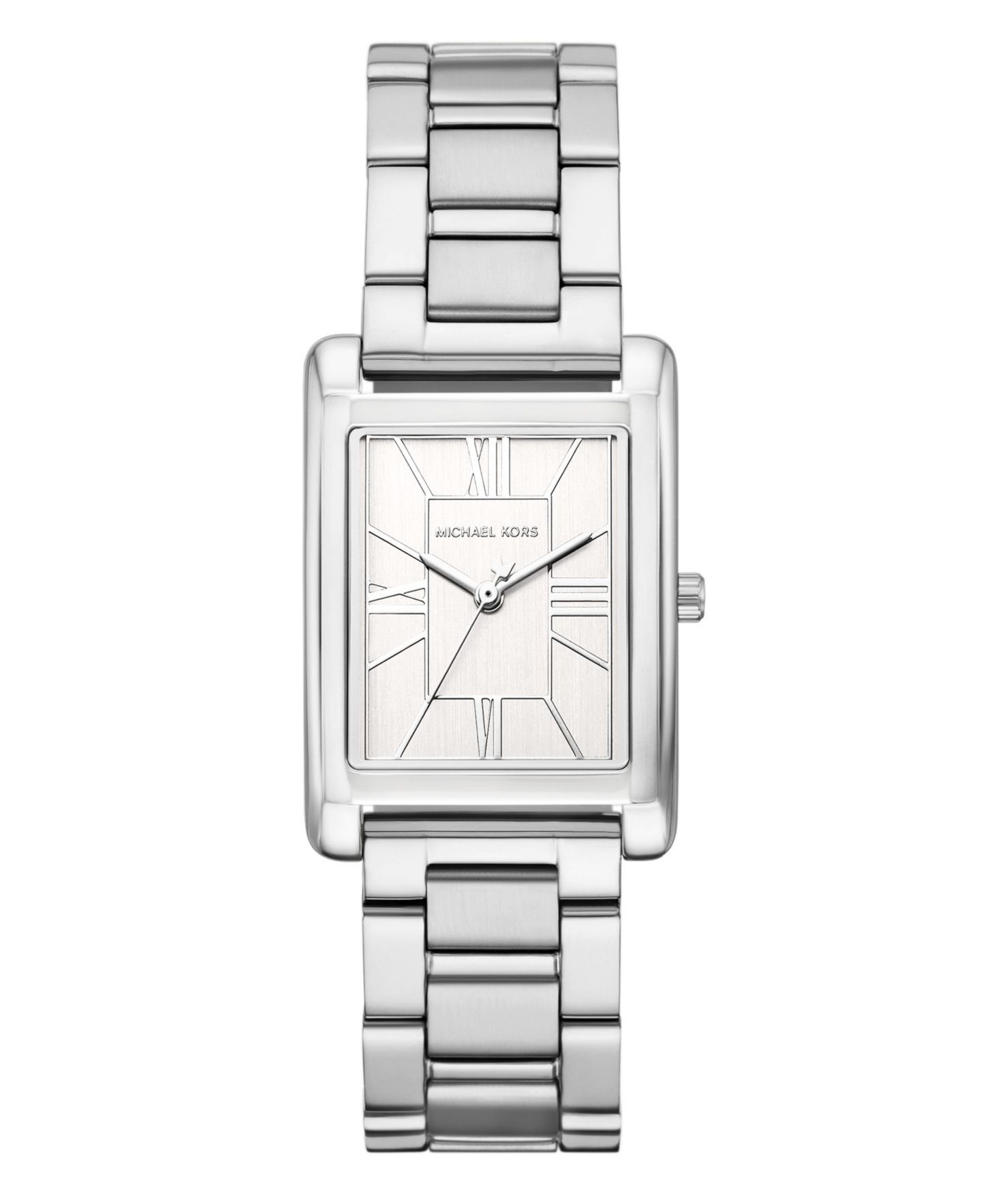 Женские часы Michael Kors Essex Silver-Tone Stainless Steel Watch, 26x36mm — фото 1