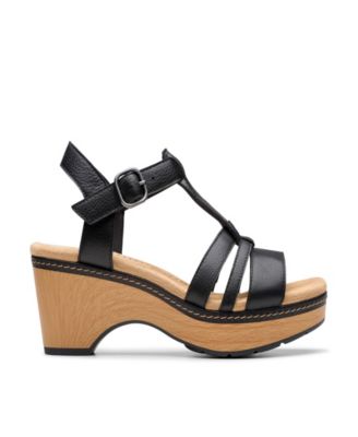 Seannah Madi Clog-Style Wedge T-Strap Sandals