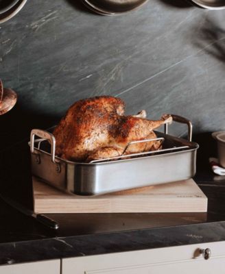 Stainless Steel Clad 17" Roasting Pan