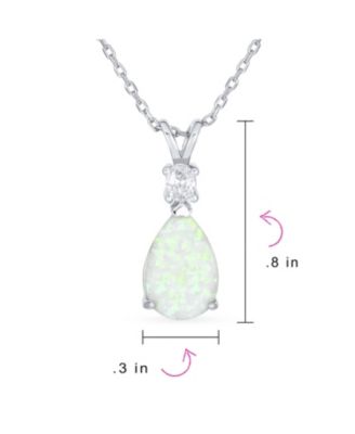 Women's Infinity Teardrop Opal Pendant Necklace Rose Gold Plated Sterling Silver
