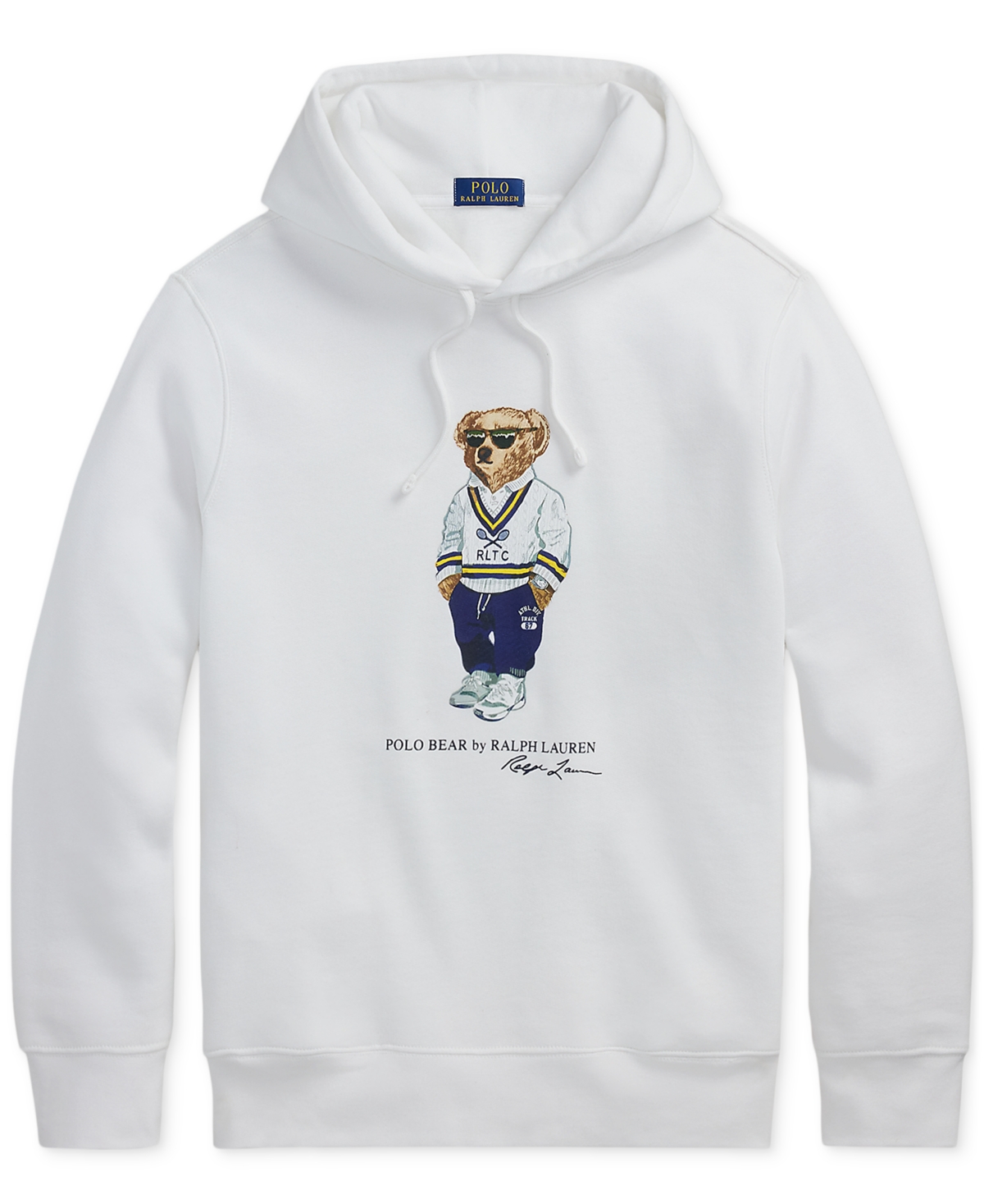 Polo Ralph Lauren Polo Bear Fleece Graphic Hoodie In White