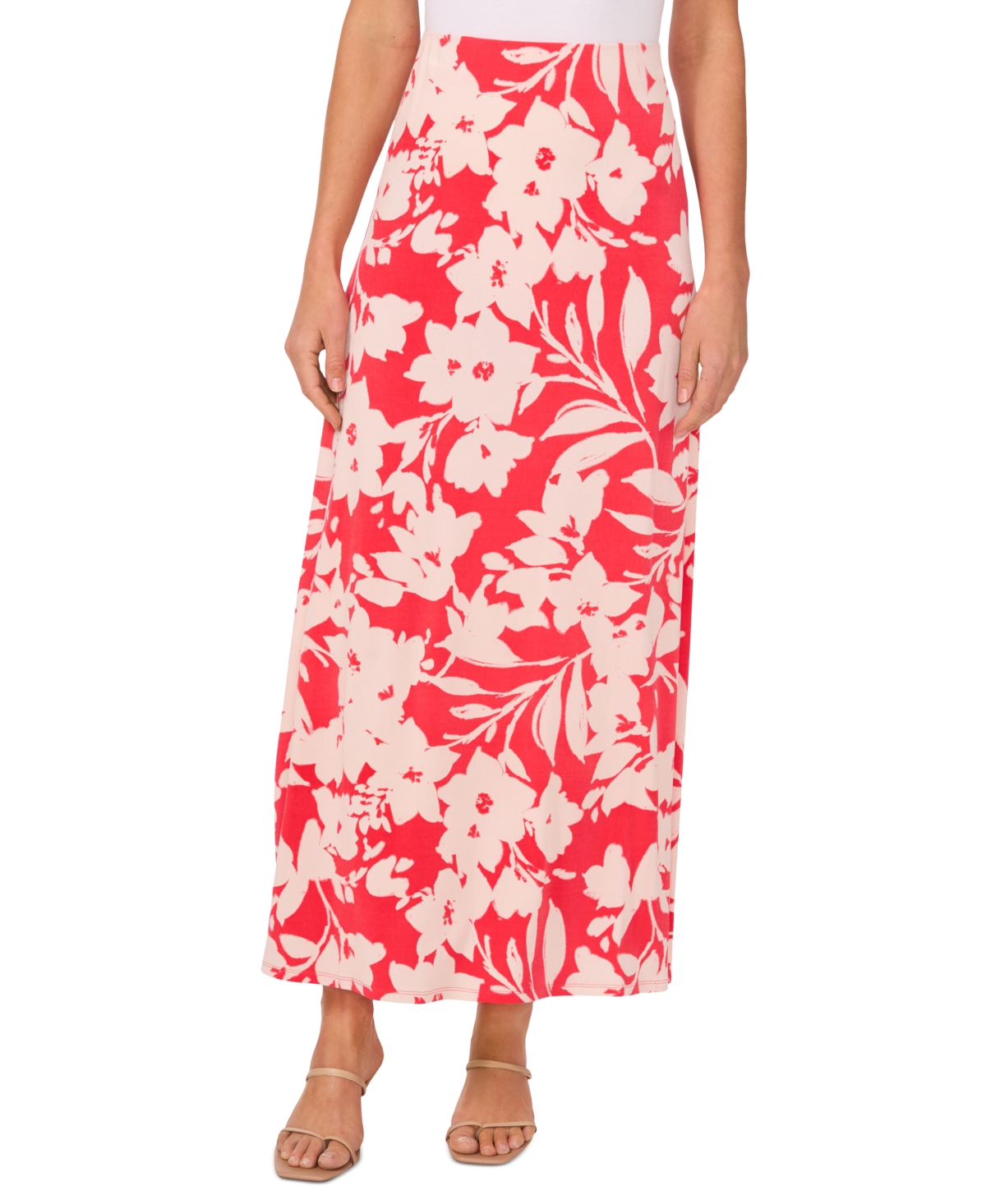 VINCE CAMUTO WOMEN'S FLORAL-PRINT PULL-ON MAXI SKIRT 