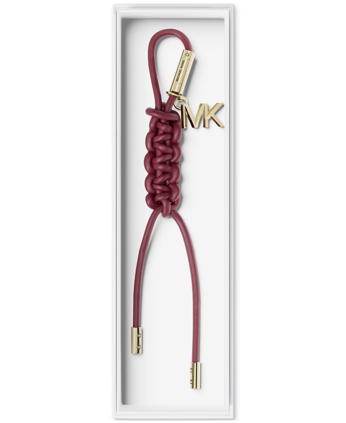 Michael Kors Michael  Met Braided Bag Charm In Mulberry