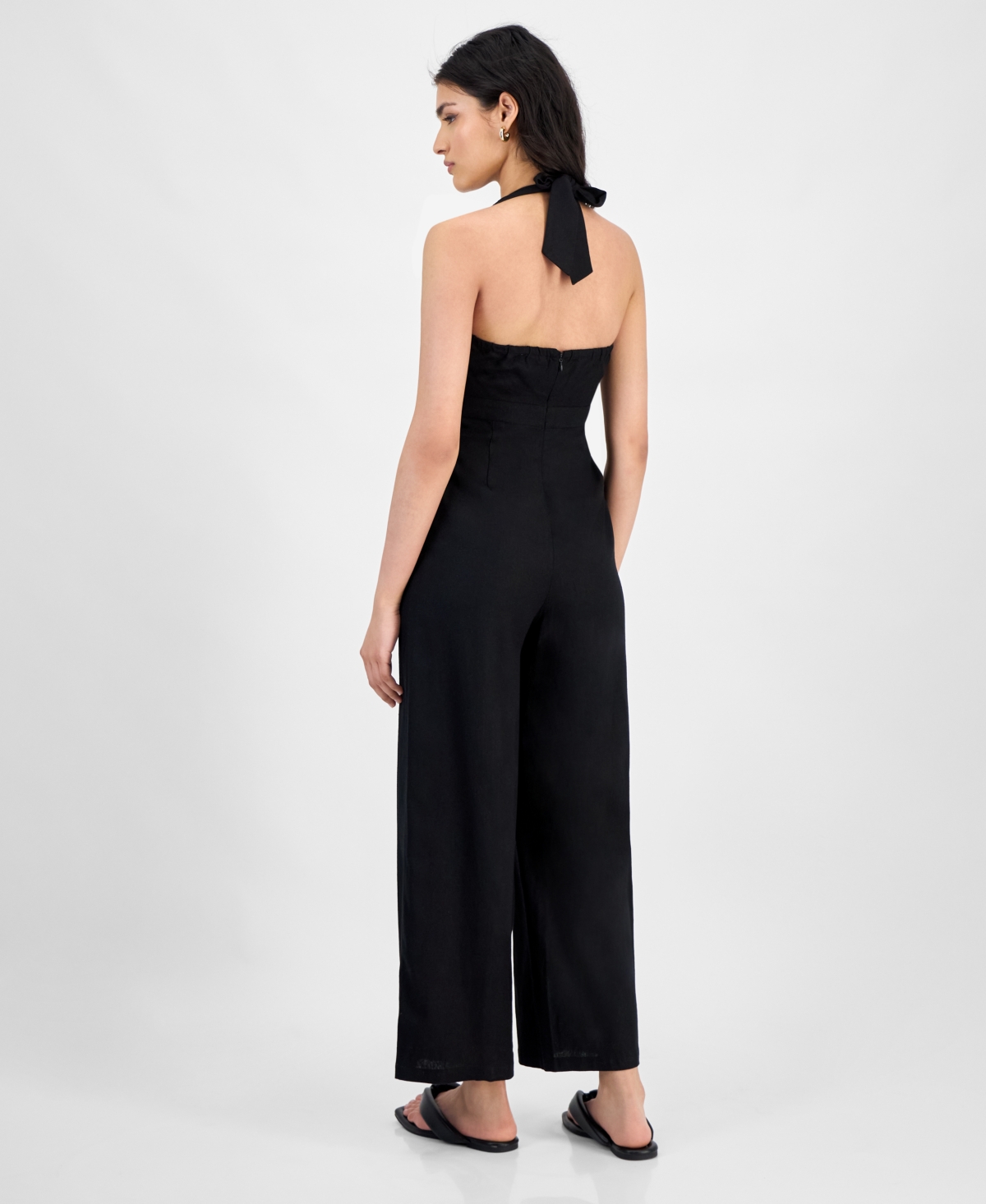 Bar Iii Women's Halter-neck Sleeveless Jumpsuit, Exclusively At Macy's