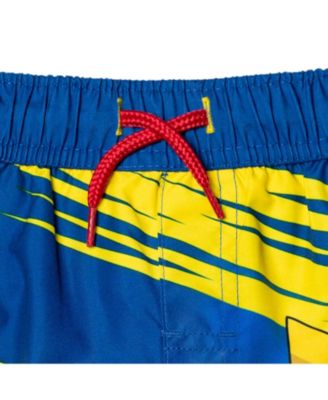 Boys Pikachu UPF 50+ Rash Guard Swim Trunks Outfit Set to