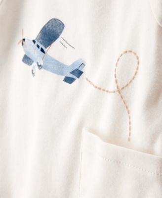 Baby Boys Airplane Top, Hat, Pants & Socks, 4 Piece Set