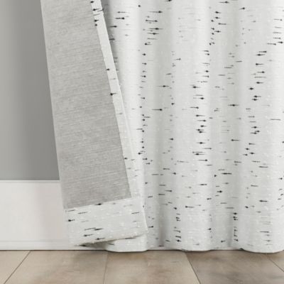 Sylo Generation Contrast Slub Magnetic Closure 100% Blackout Rod Pocket Curtain Panel